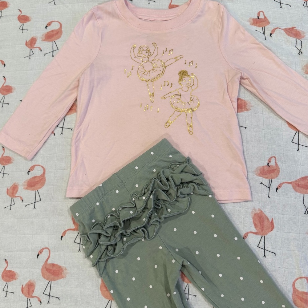 Pink and Green Kids Pajamas Set